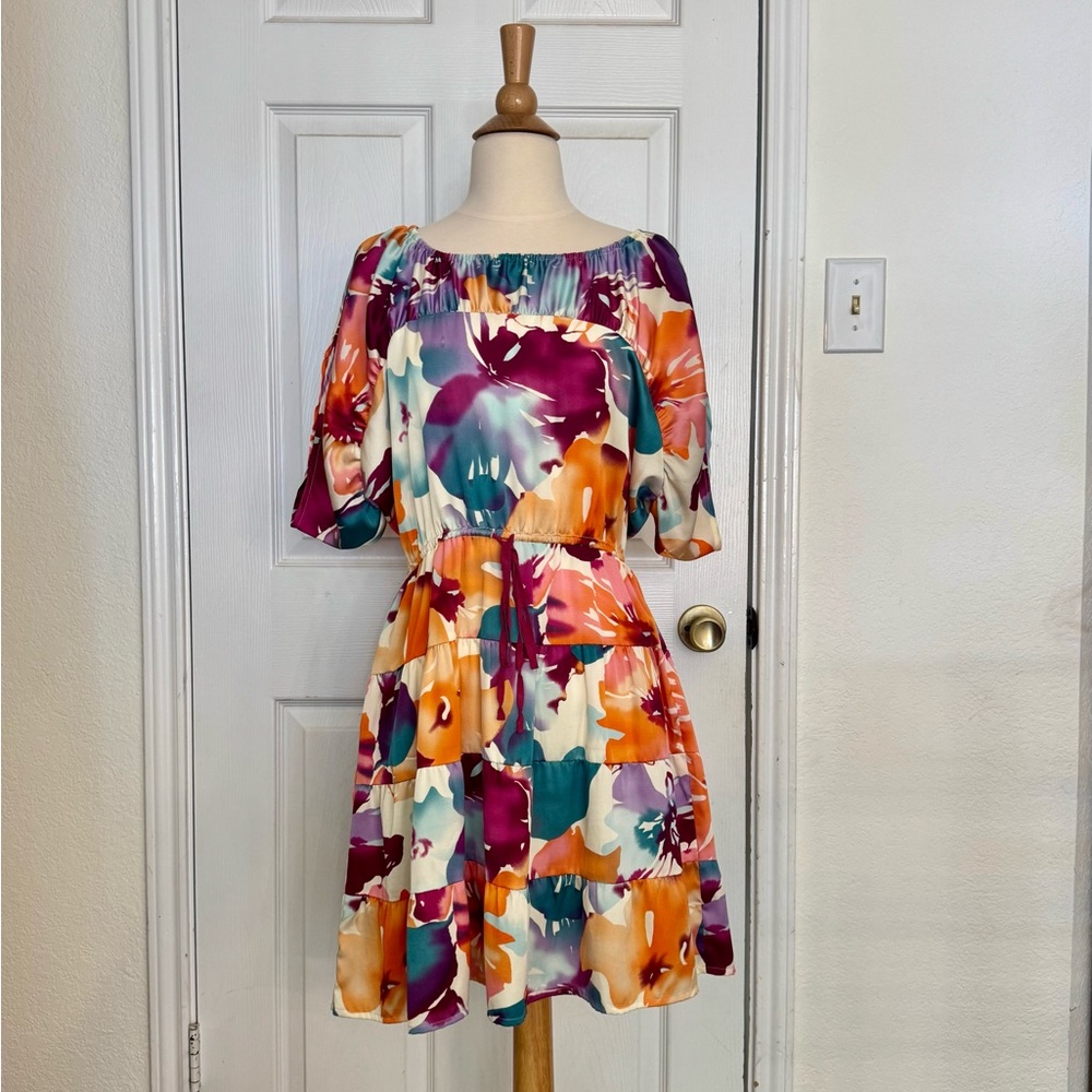 LOFT Colorful Abstract Dress